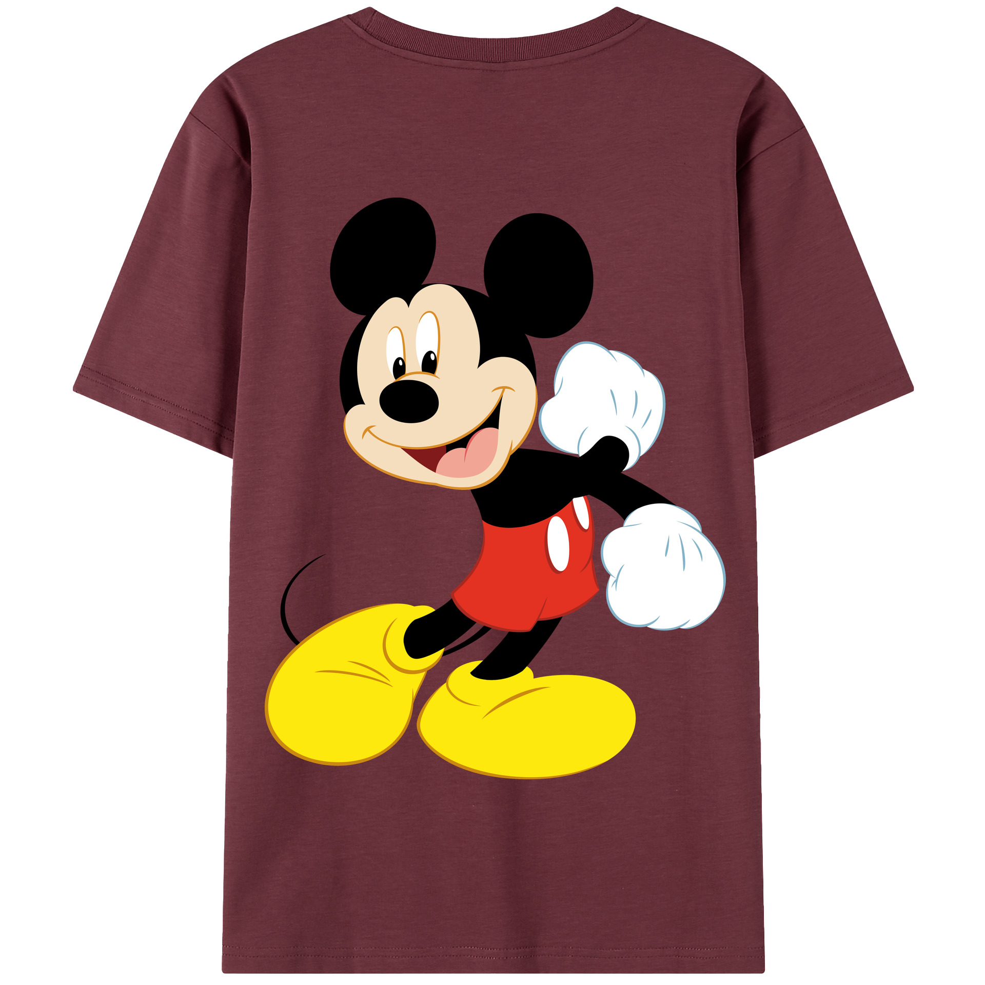 （画像用） ミッキーマウス Mickey Mouse 綿100％半袖Tシャツ（背面プリント）
